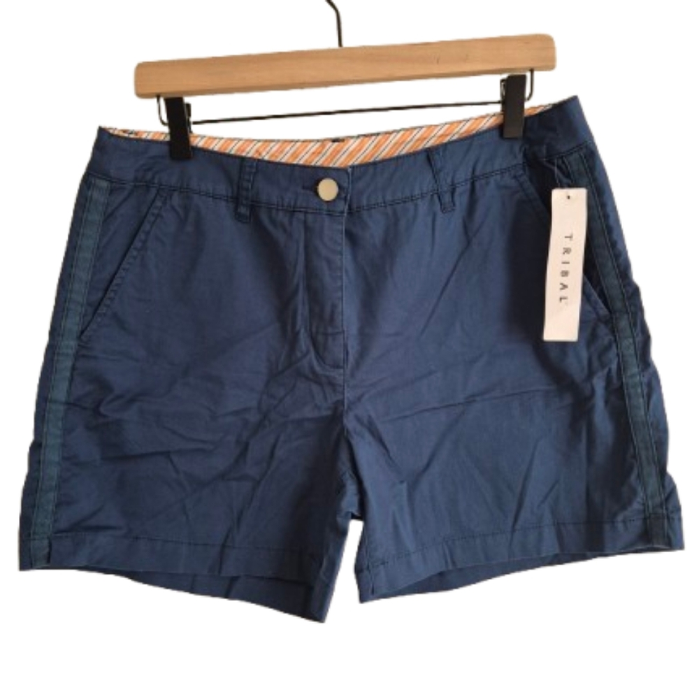 Tribal Navy Chino Shorts